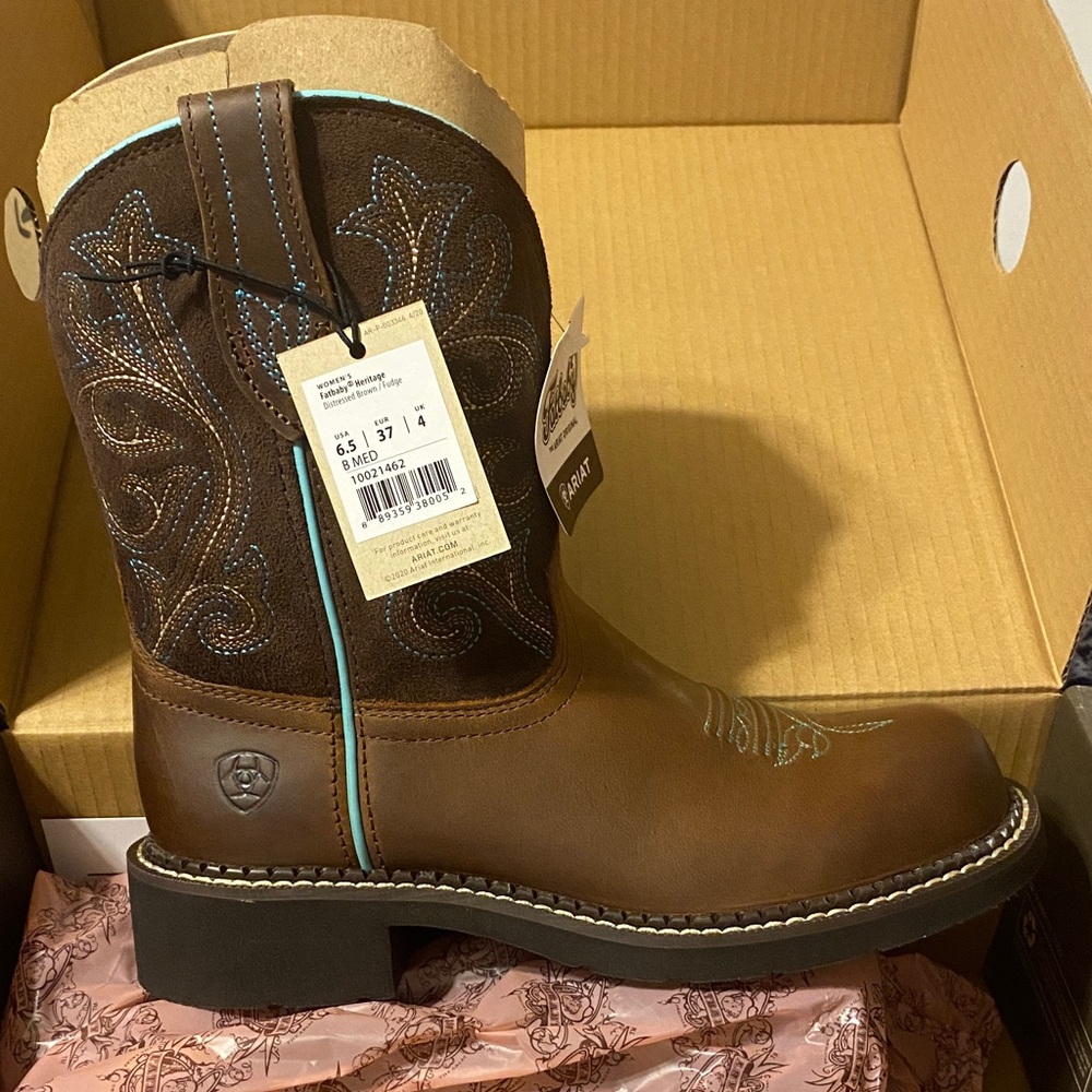 Ariat Tan and Brown Embroidered Women’s Boots